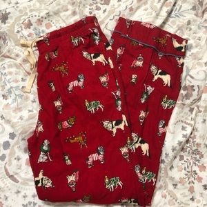Old navy flannel dog print pajamas
